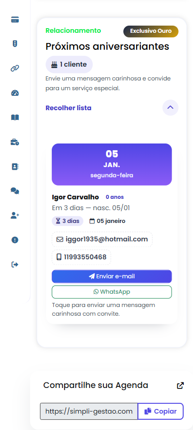 Imagem da release Lembre do seu cliente no aniversário dele